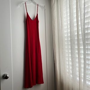 Red Reformation Ribbed Dress